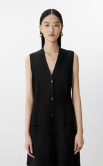 Dress / JNBY Combed Cotton Sleeveless Knit Dress