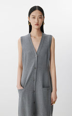 Dress / JNBY Combed Cotton Sleeveless Knit Dress