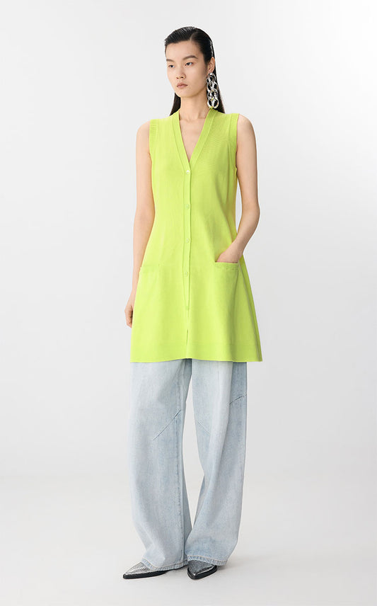 Dress / JNBY Combed Cotton Sleeveless Knit Dress