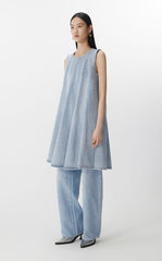Dress / JNBY Sleeveless Gray Washed Denim Dress