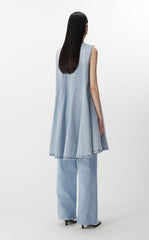 Dress / JNBY Sleeveless Gray Washed Denim Dress