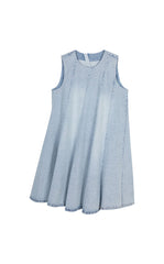 Dress / JNBY Sleeveless Gray Washed Denim Dress