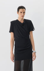 Dress / JNBY X-Line Silk Chiffon Short Sleeve Dress