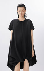 Dress / JNBY A-Line Pleated Cotton Blend Dress