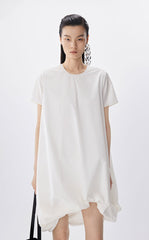 Dress / JNBY A-Line Pleated Cotton Blend Dress