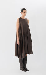 Dress / JNBY Sleeveless A-Line Cotton-Silk Dress