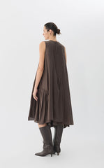 Dress / JNBY Sleeveless A-Line Cotton-Silk Dress