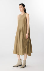 Dress / JNBY Sleeveless A-Line Cotton-Silk Dress