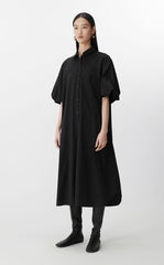 Dress / JNBY Cotton Twill A-Line Short Sleeve Dress