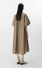 Dress / JNBY Cotton Twill A-Line Short Sleeve Dress