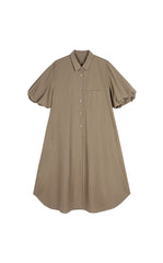 Dress / JNBY Cotton Twill A-Line Short Sleeve Dress