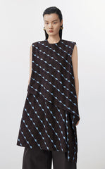 Dress / JNBY Geometric Print Sleeveless Dress