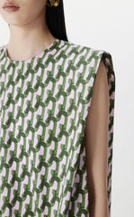 Dress / JNBY Geometric Print Sleeveless Dress