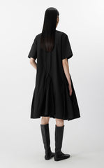 Dress / JNBY Cotton Pleated Waist Short Sleeve Dress