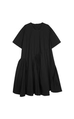 Dress / JNBY Cotton Pleated Waist Short Sleeve Dress