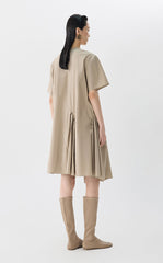 Dress / JNBY Cotton Pleated Waist Short Sleeve Dress
