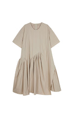 Dress / JNBY Cotton Pleated Waist Short Sleeve Dress