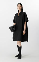 Dress / JNBY A-Line Cotton Short Sleeve Polo Dress