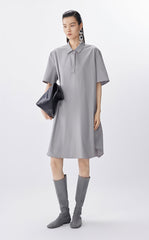 Dress / JNBY A-Line Cotton Short Sleeve Polo Dress