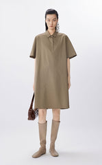Dress / JNBY A-Line Cotton Short Sleeve Polo Dress