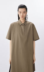 Dress / JNBY A-Line Cotton Short Sleeve Polo Dress