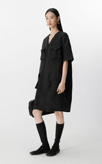 Dress / JNBY Eco V-Neck Short Sleeve Dress