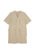 Dress / JNBY Eco V-Neck Short Sleeve Dress