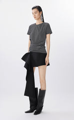 T-Shirt / JNBY Cotton Tee with Floral-Like Ruching