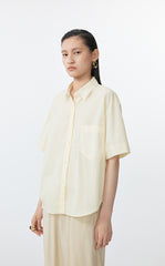 Shirt / JNBY Cotton Sateen Short Sleeve Shirt