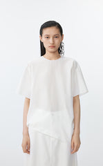 Shirt / JNBY Asymmetrical Cotton-Silk Top