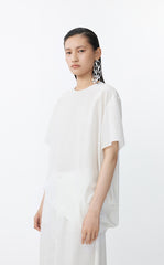 Shirt / JNBY Asymmetrical Cotton-Silk Top
