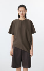 Shirt / JNBY Asymmetrical Cotton-Silk Top