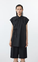 Shirt / JNBY Sleeveless Shirt with Chinese Button Closure