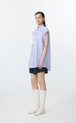 Shirt / JNBY Sleeveless Shirt with Chinese Button Closure
