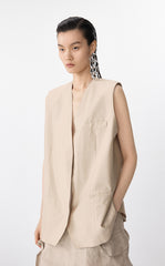 Vest / JNBY Wool-Silk Longline Vest