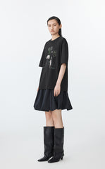 Skirt / JNBY A-Line Cotton Blend Mini Skirt