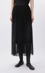 Skirt / JNBY A-Line Pleated Mesh Maxi Skirt