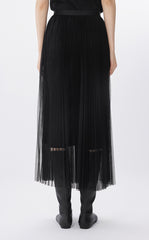 Skirt / JNBY A-Line Pleated Mesh Maxi Skirt