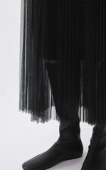 Skirt / JNBY A-Line Pleated Mesh Maxi Skirt