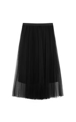 Skirt / JNBY A-Line Pleated Mesh Maxi Skirt