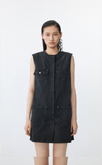 Jumpsuit / JNBY Raw Edge Cotton Sleeveless Jumpsuit