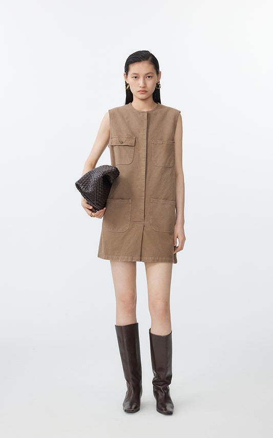 Jumpsuit / JNBY Raw Edge Cotton Sleeveless Jumpsuit