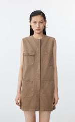 Jumpsuit / JNBY Raw Edge Cotton Sleeveless Jumpsuit