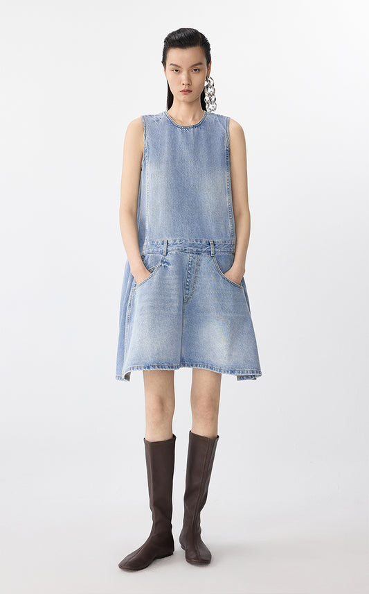Dress / JNBY Sleeveless Cotton Shift Dress