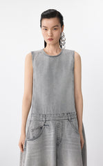 Dress / JNBY Sleeveless Cotton Shift Dress