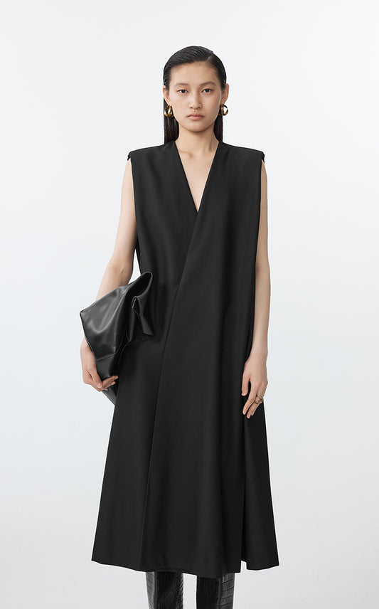 Dress / JNBY A-Line Sleeveless Wool Blend Dress