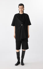 Dress / JNBY Asymmetric Cotton Short Sleeve Dress