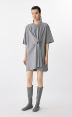 Dress / JNBY Asymmetric Cotton Short Sleeve Dress