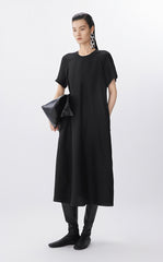 Dress / JNBY Silk A-Line Short Sleeve Dress