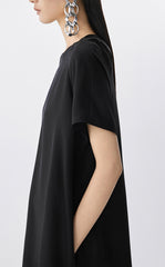 Dress / JNBY Silk A-Line Short Sleeve Dress